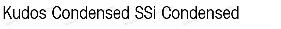 Kudos Condensed SSi Condensed Italic字体转换